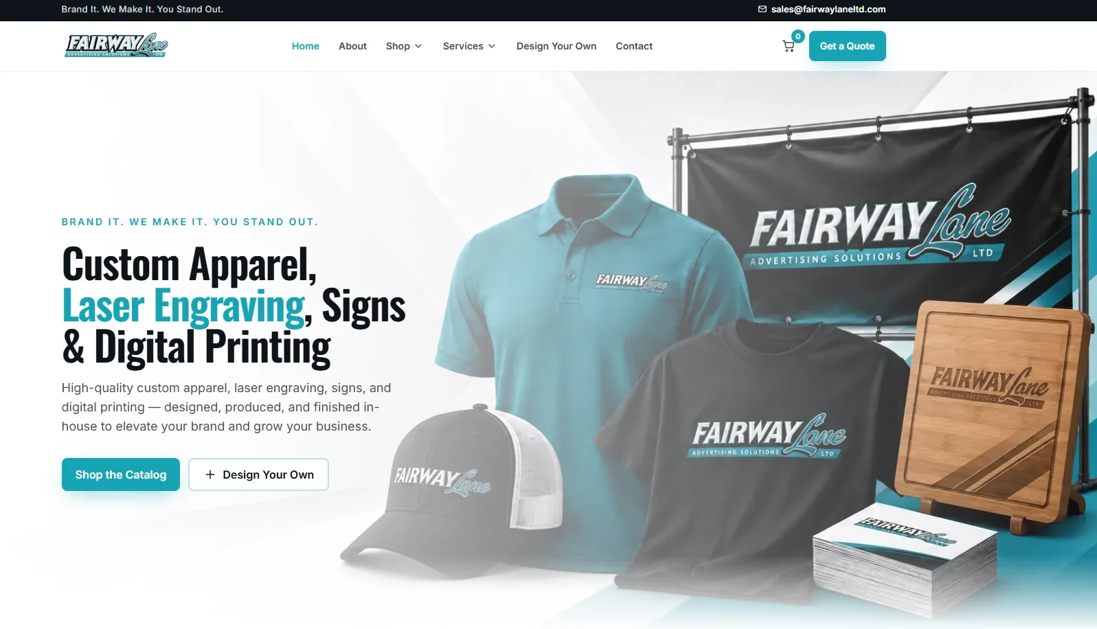 Fairway Lane Ltd. homepage built by ReliTech Solutions