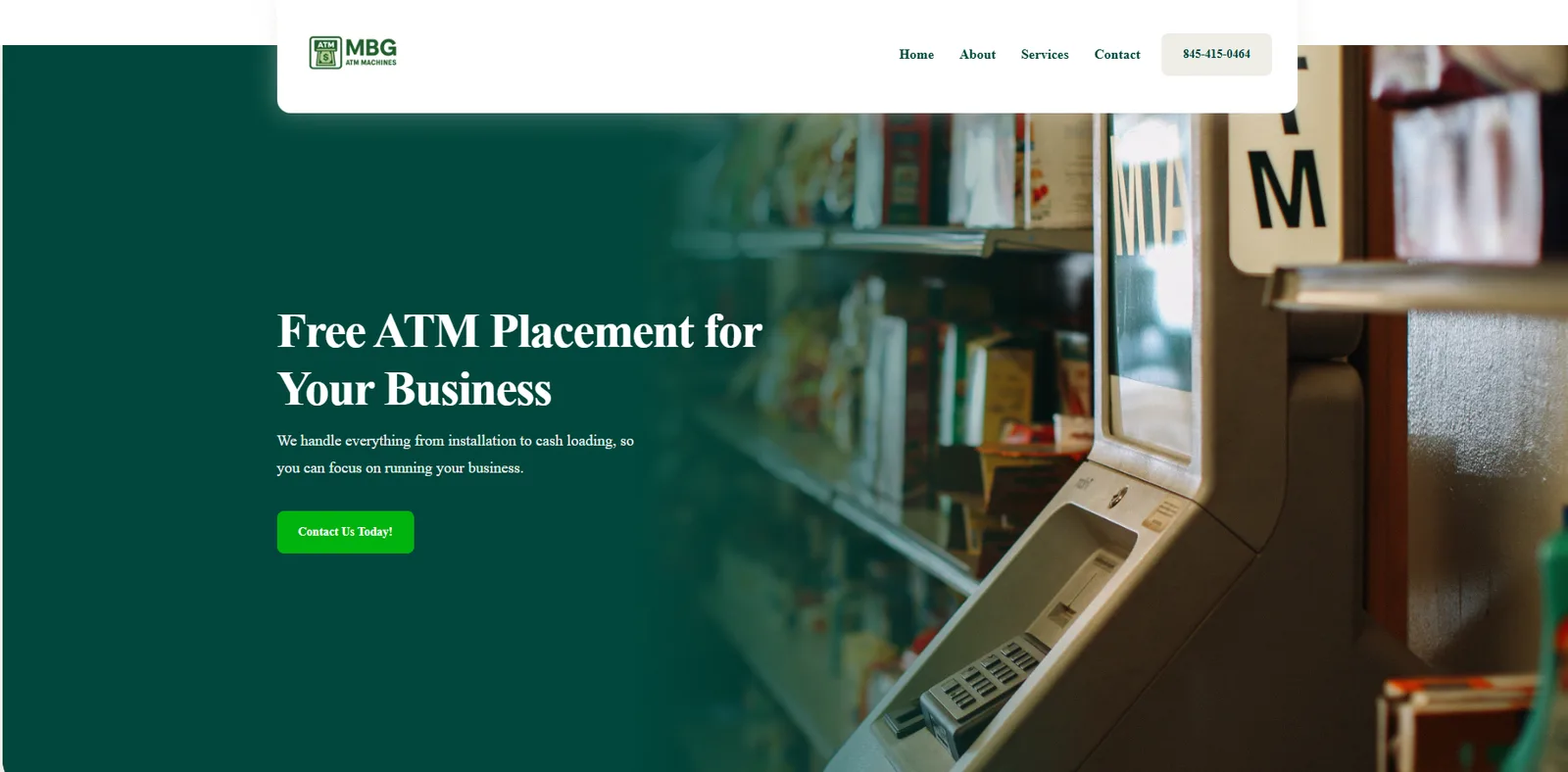 MBG ATM Services — website built by ReliTech Solutions