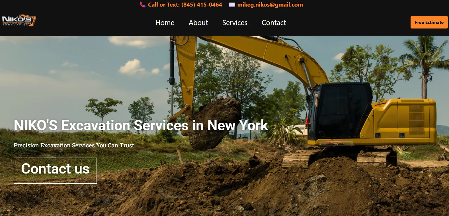 Nikos Equipment Services — website built by ReliTech Solutions