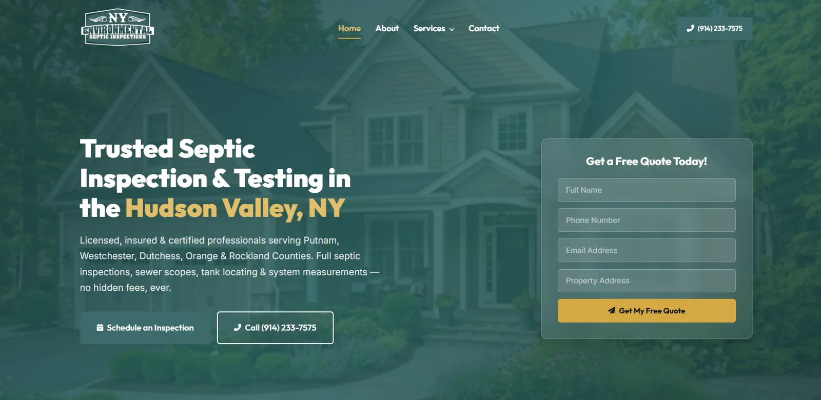 New York Environmental — website built by ReliTech Solutions